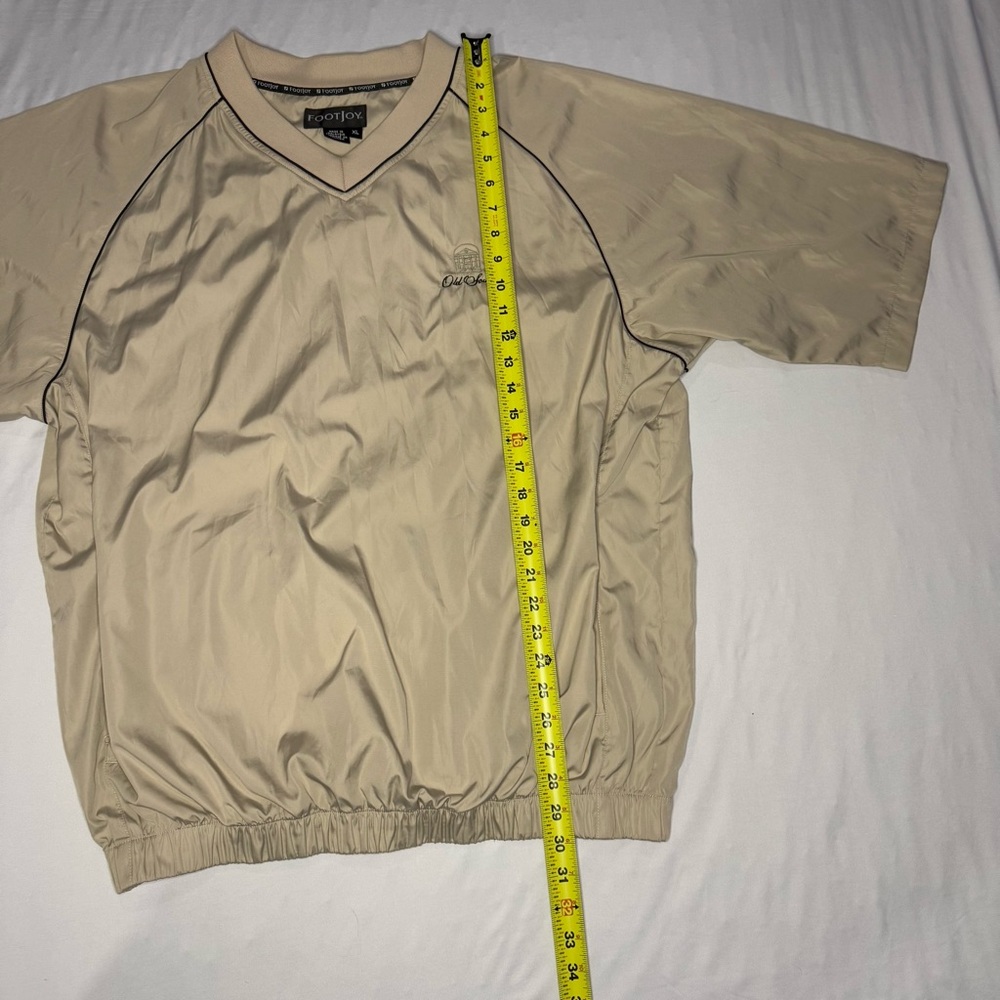 FootJoy Men's Short Sleeve Wind Rain Shirt Jacket Golf‎ Windbreaker Tan Men’s XL - Picture 6 of 9